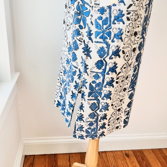 vintage 60s block print kaftan - Picture 6 of 10